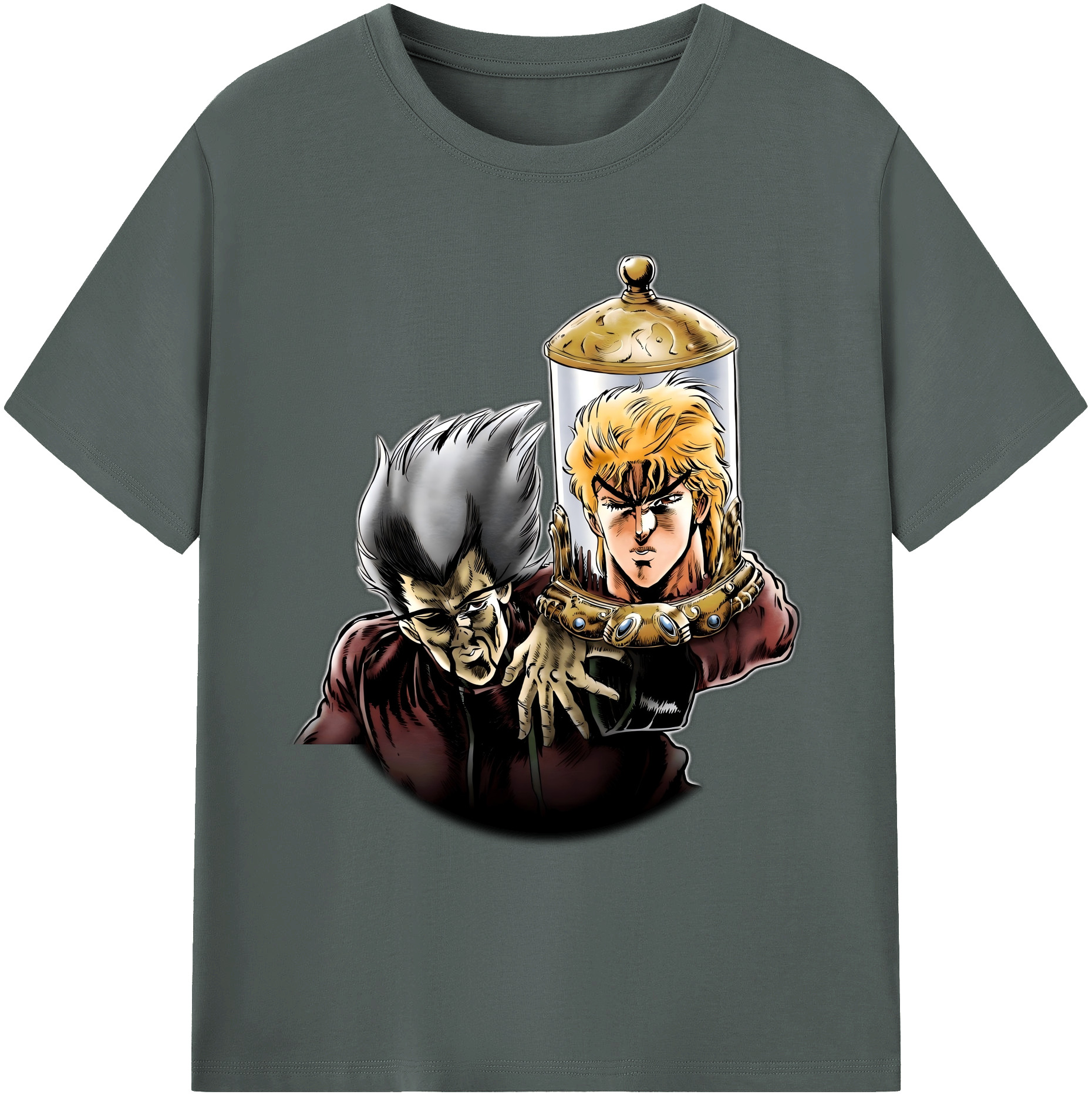 （画像用） ジョジョの奇妙な冒険 ディオ?ブランドー JoJo's Bizarre Adventure Dio Brando 綿100％ メンズ半袖Tシャツ｜肌触りやわらか＆通気性